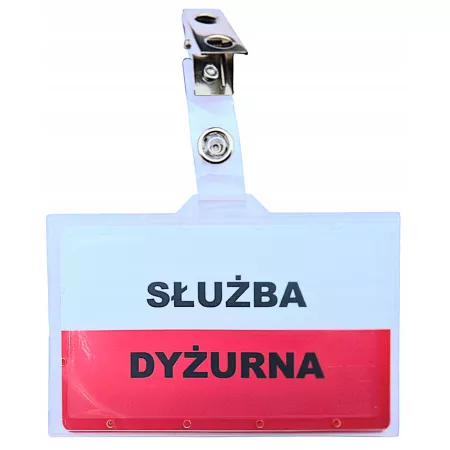 Identyfikator SŁUŻBA DYŻURNA plakietka Wojskowa trwała ORYGINAŁ MON klips