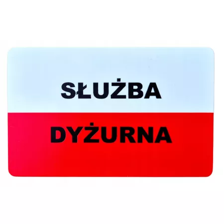 Identyfikator SŁUŻBA DYŻURNA plakietka Wojskowa trwała ORYGINAŁ MON klips