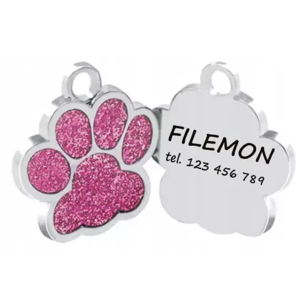 IDENTYFIKATOR ADRESÓWKA ZAWIESZKA DLA PSA KOTA ŁAPKA GRAWER WŁASNY NAPIS