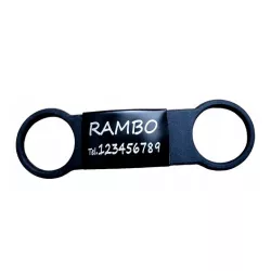 ZAWIESZKA ADRESÓWKA IDENTYFIKATOR imię dla psa GRAWER na obrożę CZARNA