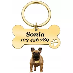 ADRESÓWKA ZAWIESZKA DLA PSA IDENTYFIKATOR Z GRAWER BLASZKA Z IMIENIEM NAPIS