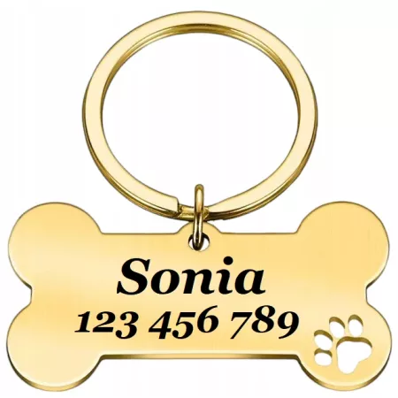 ADRESÓWKA ZAWIESZKA DLA PSA IDENTYFIKATOR Z GRAWER BLASZKA Z IMIENIEM NAPIS