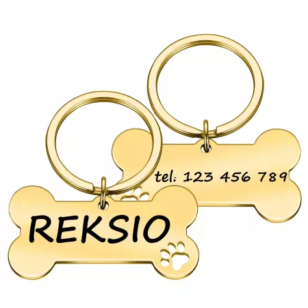 ADRESÓWKA ZAWIESZKA DLA PSA IDENTYFIKATOR Z GRAWER BLASZKA Z IMIENIEM NAPIS