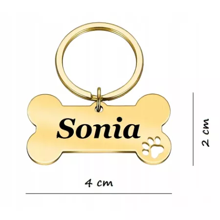 ADRESÓWKA ZAWIESZKA DLA PSA IDENTYFIKATOR Z GRAWER BLASZKA Z IMIENIEM NAPIS