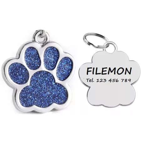 IDENTYFIKATOR ADRESÓWKA ZAWIESZKA DLA PSA KOTA ŁAPKA GRAWER WŁASNY NAPIS