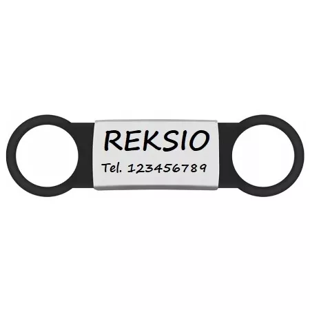 ZAWIESZKA ADRESÓWKA IDENTYFIKATOR imię KOTA PSA GRAWER na obrożę SREBRNA