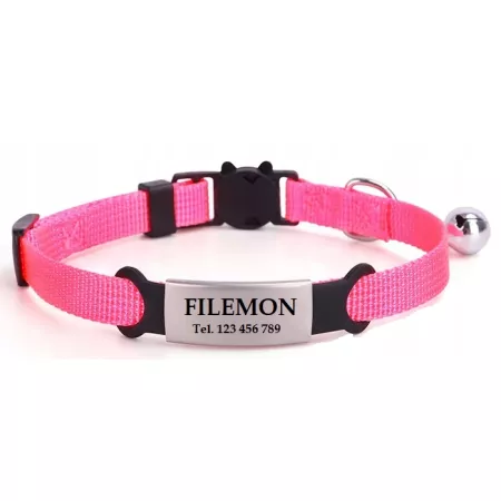 ZAWIESZKA ADRESÓWKA IDENTYFIKATOR imię KOTA PSA GRAWER na obrożę SREBRNA