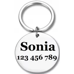 ADRESÓWKA ZAWIESZKA DLA PSA IDENTYFIKATOR Z GRAWER BLASZKA Z IMIENIEM NAPIS