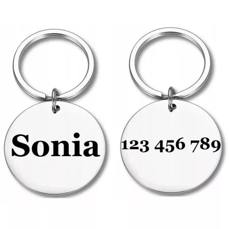 ADRESÓWKA ZAWIESZKA DLA PSA IDENTYFIKATOR Z GRAWER BLASZKA Z IMIENIEM NAPIS