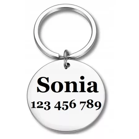 ADRESÓWKA ZAWIESZKA DLA PSA IDENTYFIKATOR Z GRAWER BLASZKA Z IMIENIEM NAPIS