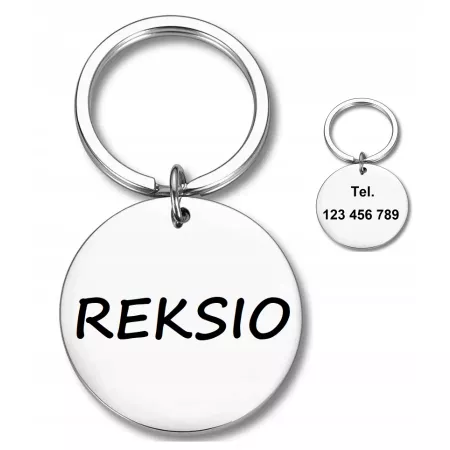 ADRESÓWKA ZAWIESZKA DLA PSA IDENTYFIKATOR Z GRAWER BLASZKA Z IMIENIEM NAPIS