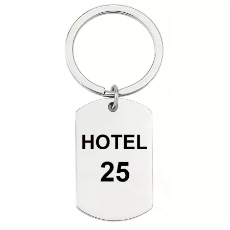 HOTEL SZATNIA ZAWIESZKA IDENTYFIKATOR BRELOK NA KLUCZ GRAWER NAPIS METAL