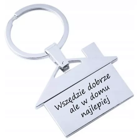 BRELOK ZAWIESZKA BRELOCZEK NA KLUCZE Z GRAWEREM NAPIS LOGO