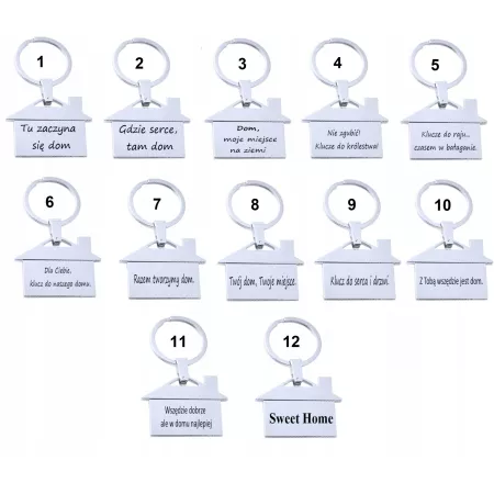 BRELOK ZAWIESZKA BRELOCZEK NA KLUCZE Z GRAWEREM NAPIS LOGO