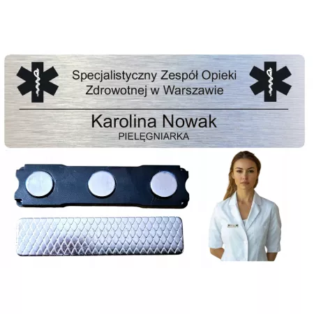 IDENTYFIKATOR IMIENNY PERSONALNY - Zapinka Magnetyczna - Grawer laserowy