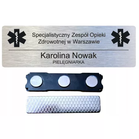 IDENTYFIKATOR IMIENNY PERSONALNY - Zapinka Magnetyczna - Grawer laserowy