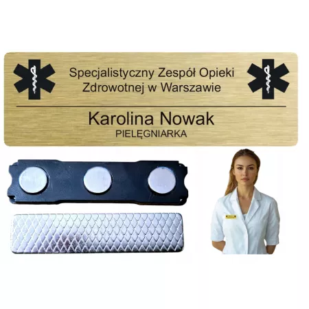 IDENTYFIKATOR IMIENNY PERSONALNY - Zapinka Magnetyczna - Grawer laserowy