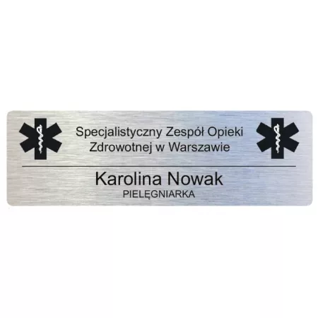 5 IDENTYFIKATORÓW IDENTYFIKATOR PERSONALNY Zapinka Magnes Grawer ZESTAW