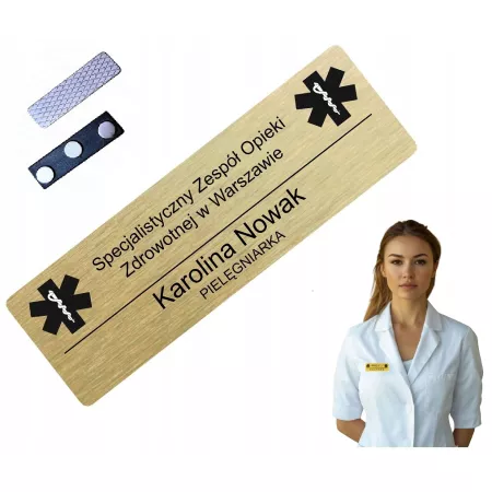IDENTYFIKATOR IMIENNY PERSONALNY - Zapinka Magnetyczna - Grawer laserowy