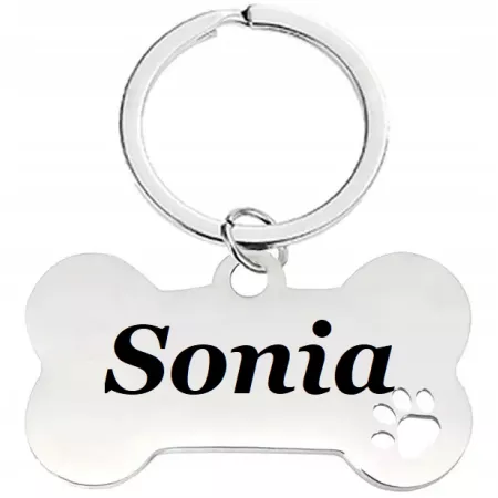 IDENTYFIKATOR ADRESÓWKA ZAWIESZKA DLA PSA KOŚĆ GRAWER WŁASNY NAPIS