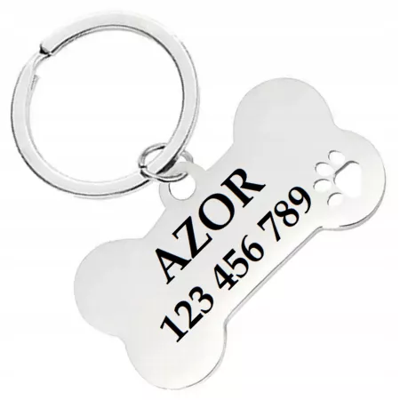 IDENTYFIKATOR ADRESÓWKA ZAWIESZKA DLA PSA KOŚĆ GRAWER WŁASNY NAPIS