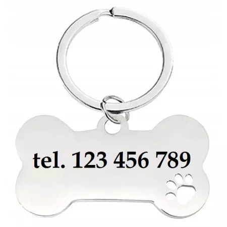 IDENTYFIKATOR ADRESÓWKA ZAWIESZKA DLA PSA KOŚĆ GRAWER WŁASNY NAPIS