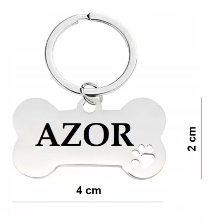 IDENTYFIKATOR ADRESÓWKA ZAWIESZKA DLA PSA KOŚĆ GRAWER WŁASNY NAPIS