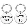 HOTEL SZATNIA ZAWIESZKA IDENTYFIKATOR BRELOK NA KLUCZ GRAWER NAPIS METAL