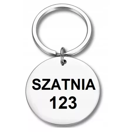 HOTEL SZATNIA ZAWIESZKA IDENTYFIKATOR BRELOK NA KLUCZ GRAWER NAPIS METAL