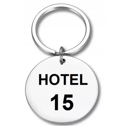 HOTEL SZATNIA ZAWIESZKA IDENTYFIKATOR BRELOK NA KLUCZ GRAWER NAPIS METAL