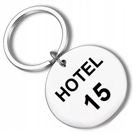 HOTEL SZATNIA ZAWIESZKA IDENTYFIKATOR BRELOK NA KLUCZ GRAWER NAPIS METAL