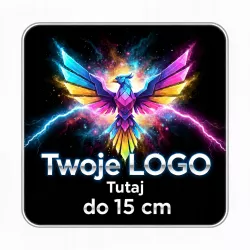 Naprasowanka Grafika Logo Termo Aplikacja Naklejka Własny Nadruk DTF 15cm