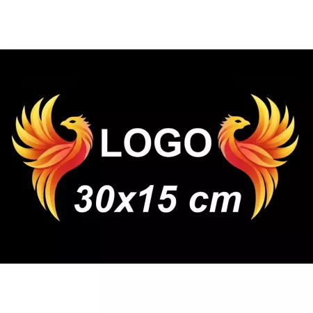 Naprasowanka Logo Termo Grafika Naklejka Aplikacja 30x15 cm Własny Nadruk