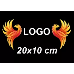 Naprasowanka Logo Termo Grafika Naklejka Aplikacja 20x10 cm Własny Nadruk