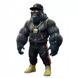 Naprasowanka Goryl Grafika Termo Aplikacja Naklejka Nadruk 30x20 cm