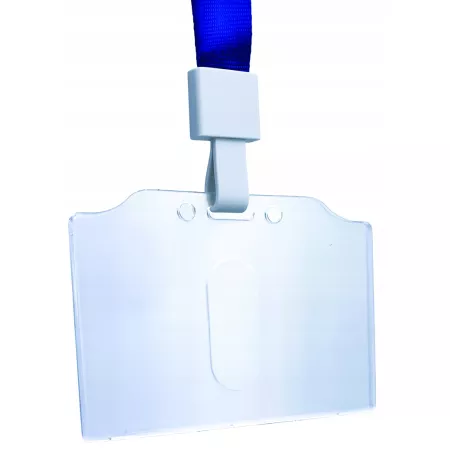 HOLDER z taśmą niebieską identyfikator kartę targi osobowy emedio premium