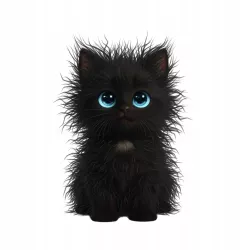 Naprasowanka Kotek Kot 2 Grafika Termo Aplikacja Naklejka Nadruk 20 cm