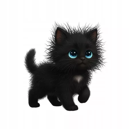 Naprasowanka Kotek Kot 2 Grafika Termo Aplikacja Naklejka Nadruk 20 cm