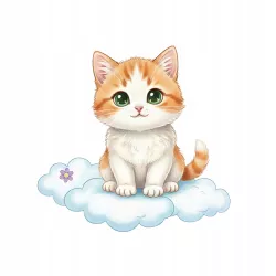 Naprasowanka Grafika Kotek Kot 3 Termo Aplikacja Naklejka Nadruk ok. 20 cm