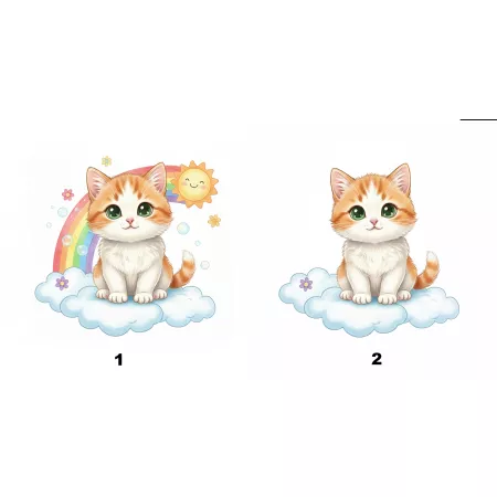 Naprasowanka Grafika Kotek Kot 3 Termo Aplikacja Naklejka Nadruk ok. 20 cm