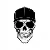 Naprasowanka Czaszka Grafika Termo Aplikacja Naklejka Nadruk 25 cm