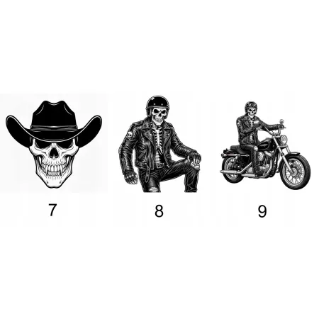 Naprasowanka Czaszka Grafika Termo Aplikacja Naklejka Nadruk 25 cm