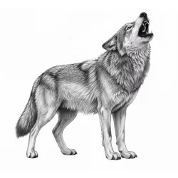 Naprasowanka Wilk Grafika Termo Aplikacja Naklejka Nadruk 25 cm