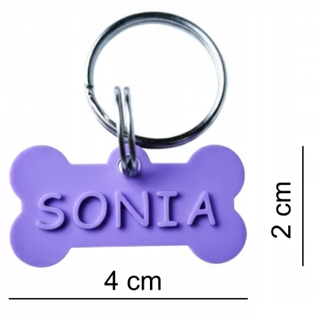 IDENTYFIKATOR 3D ADRESÓWKA ZAWIESZKA DLA PSA KOŚĆ GRAWER IMIĘ TELEFON KOLOR
