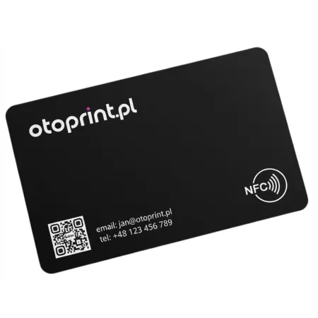 Wizytówka NFC kod QR plastikowa karta trwała nowoczesna nadruk