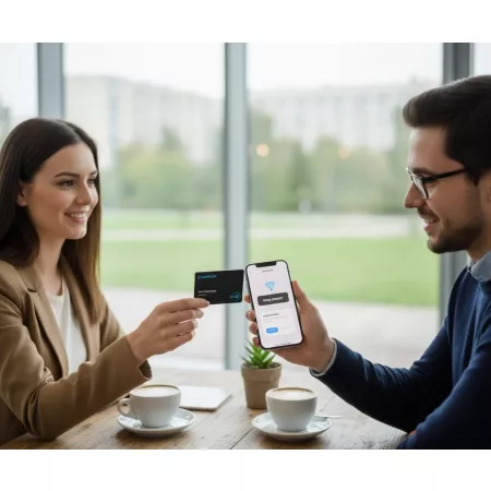 Wizytówka NFC kod QR plastikowa karta trwała nowoczesna nadruk