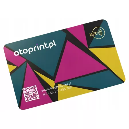 Wizytówka NFC kod QR plastikowa karta trwała nowoczesna nadruk
